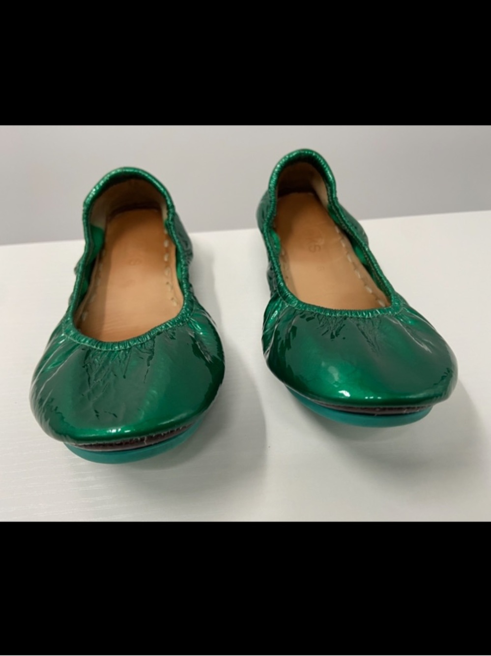 Tieks Emerald Patent Leather Ballet Flats Gavrieli Slip On Shoes Green Women 6 - Picture 9 of 16